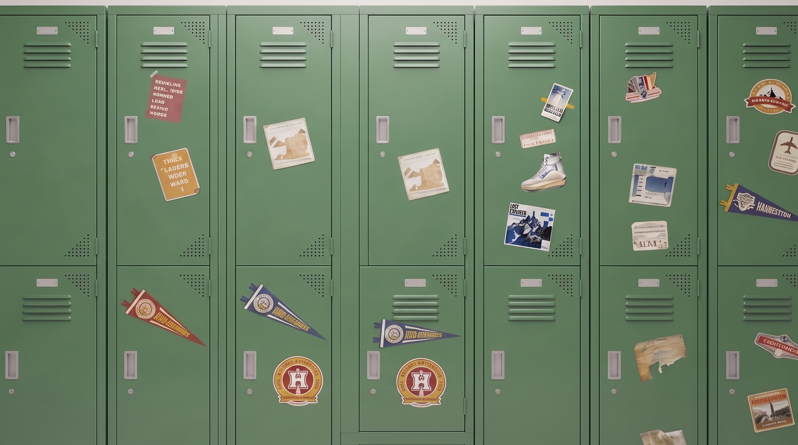 Locker room wall